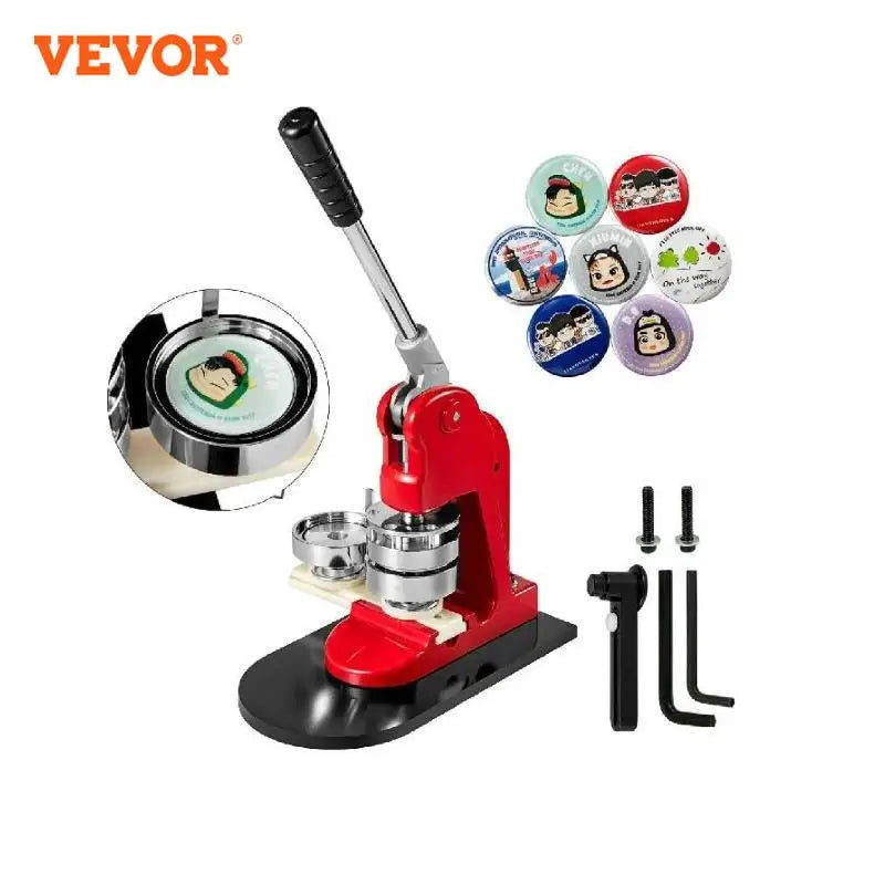VEVOR 25-75MM Badge Maker Machine DIY Button Pin Broochs Press