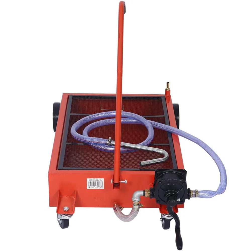 Portable Oil Drain Pan Low-Profile 17-Gallon Tank for Trucks