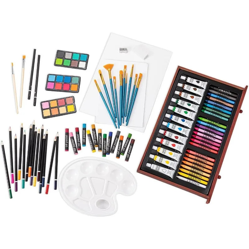 Art Supplies Deluxe Wooden Art Set Crafts Drawing Kit