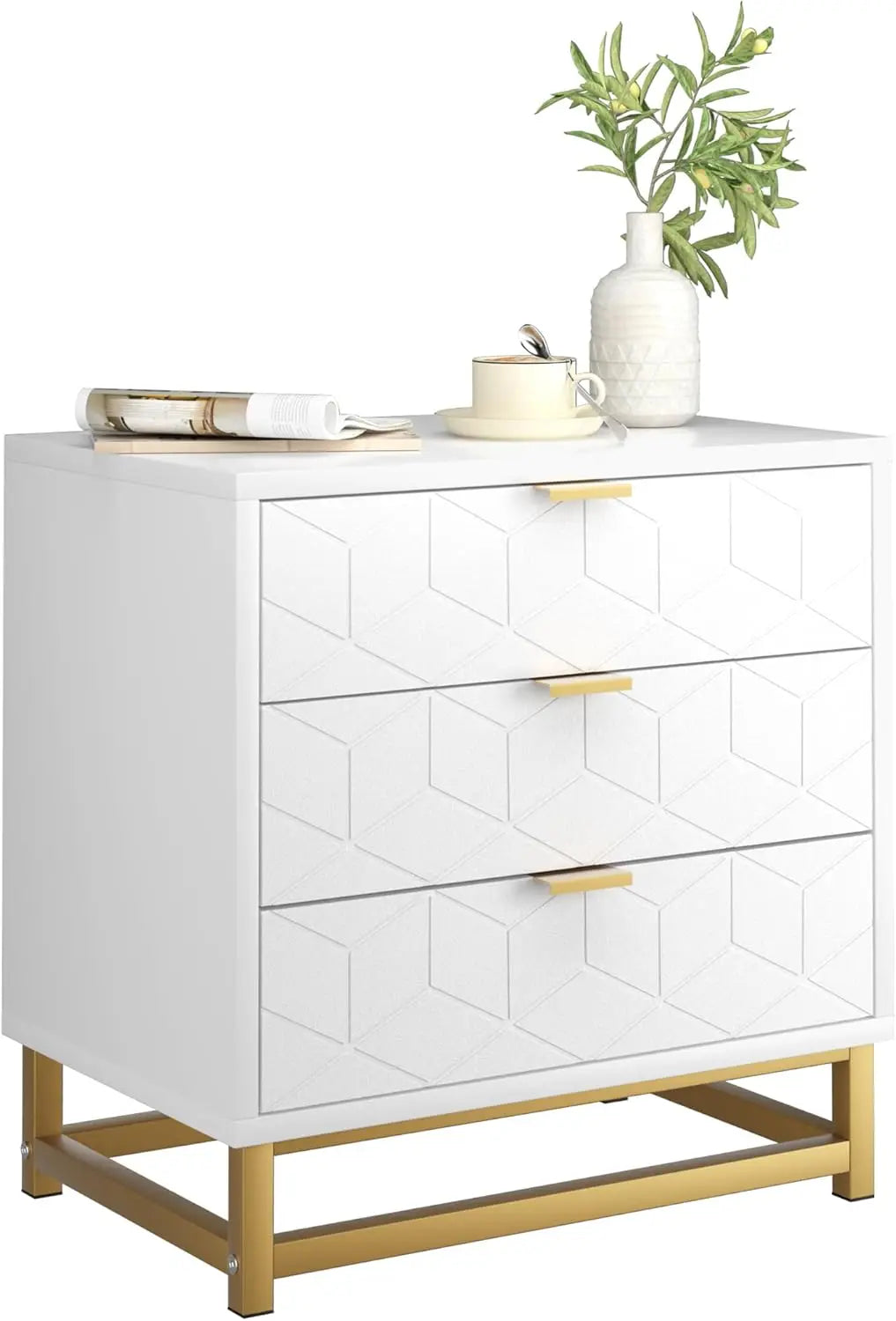 3 Drawer Dresser for Bedroom Modern Chest of Drawers