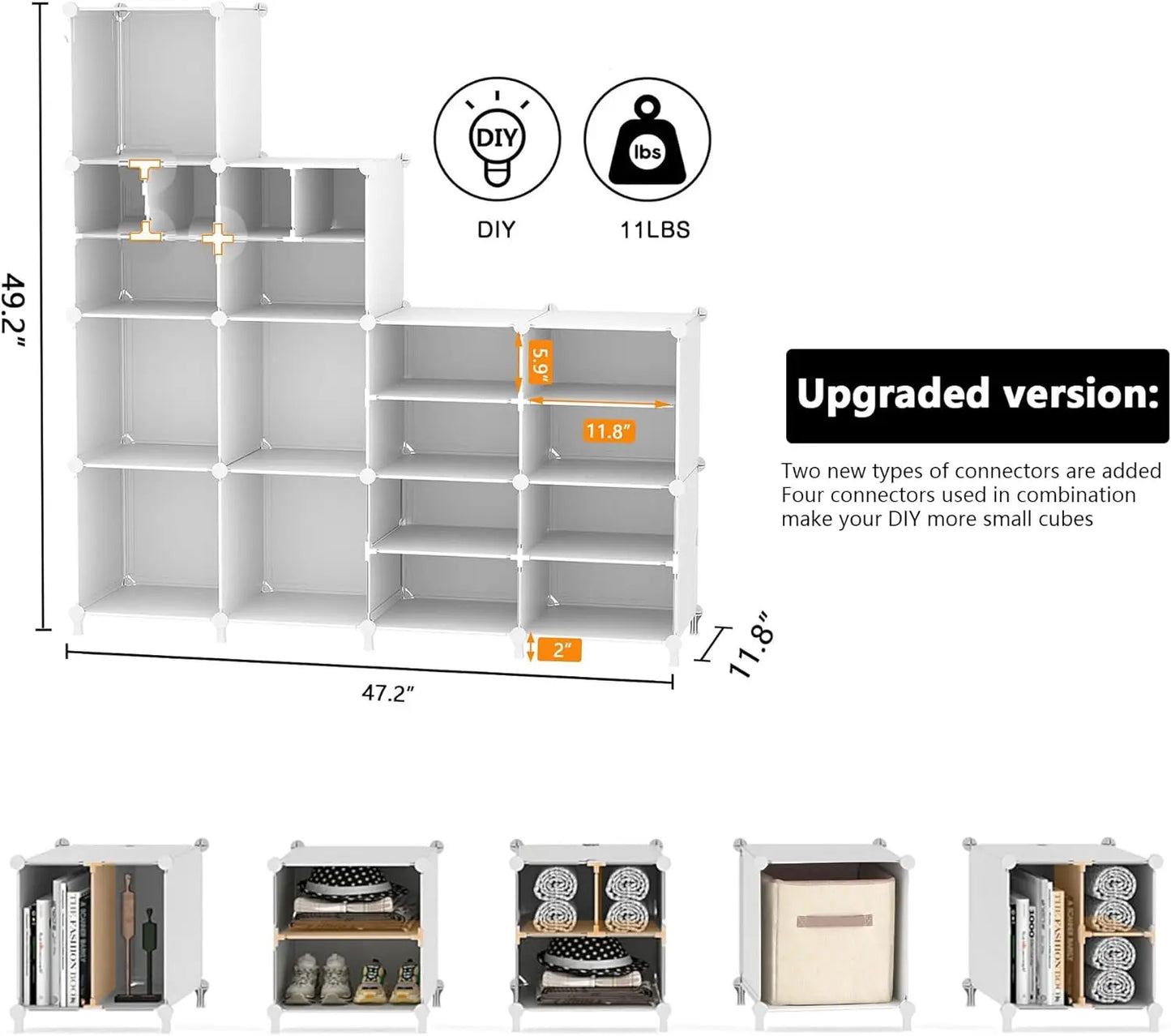 Cube Storage Organizer DIY Portable Closet Shelves