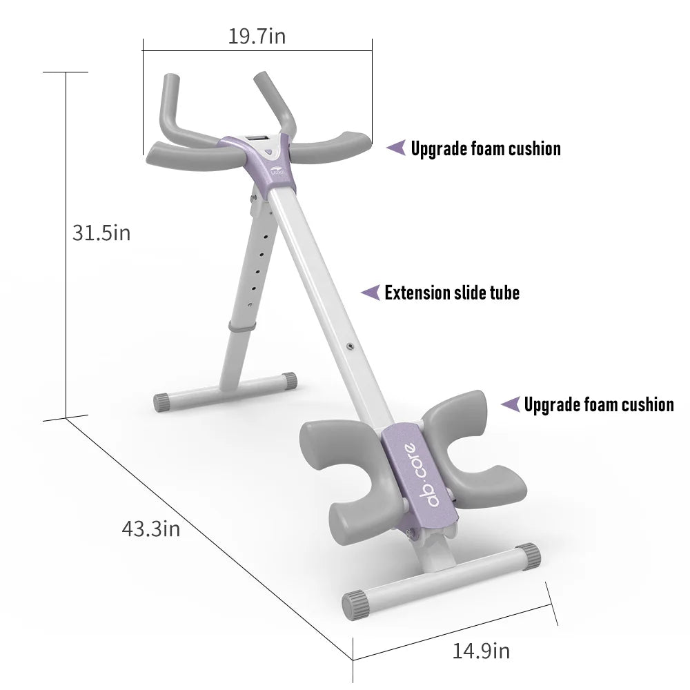 Leikefitness Height Adjustable Ab Trainer Core Workout Machine