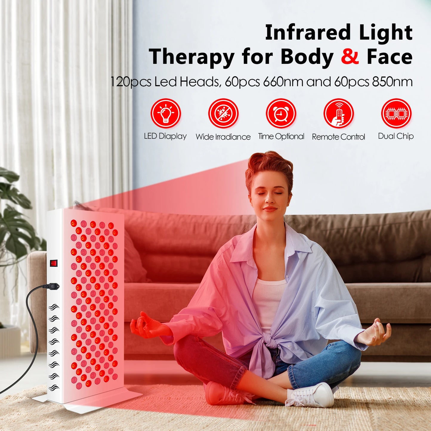 Astarexin Infrared Red Light Therapy Panel For Body And Face