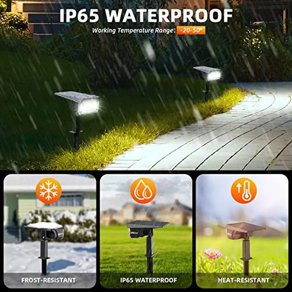 Outdoor Solar Spotlights 40 LEDs Waterproof USB Charging
