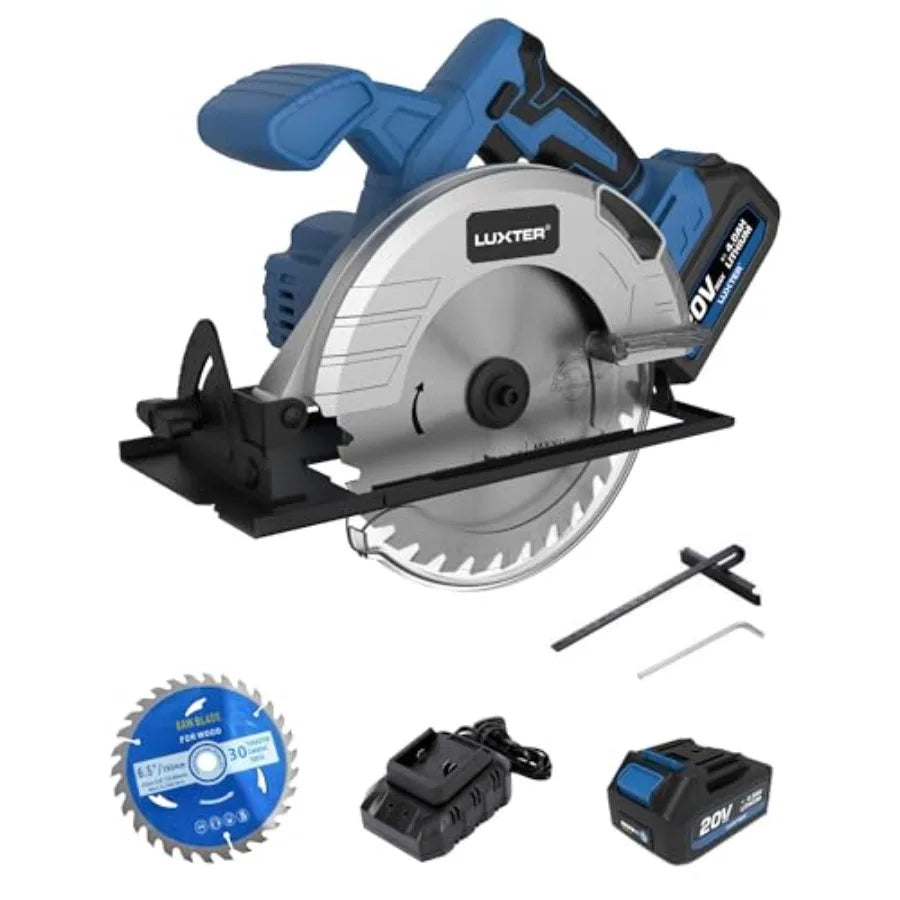 SHXI Cordless Brushless Circular Saw With 4.0Ah Battery And Charger