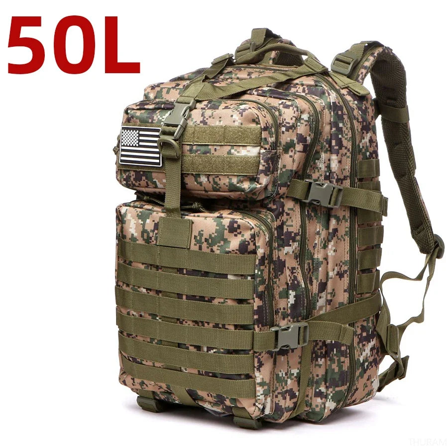 25L/50L 1000D Nylon Waterproof Trekking Fishing Hunting Bag