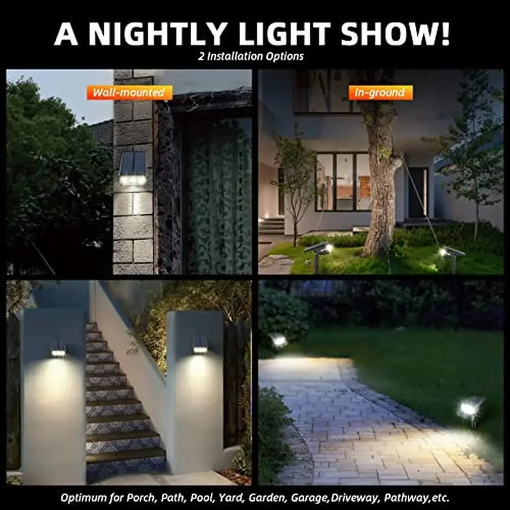 Outdoor Solar Spotlights 40 LEDs Waterproof USB Charging