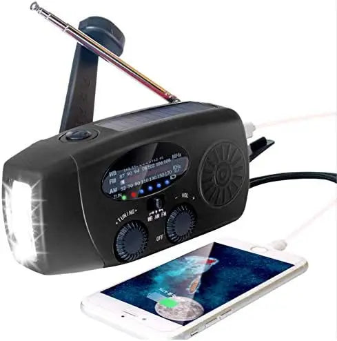 2000mAh Emergency Crank Weather Radio with LED Flashlight