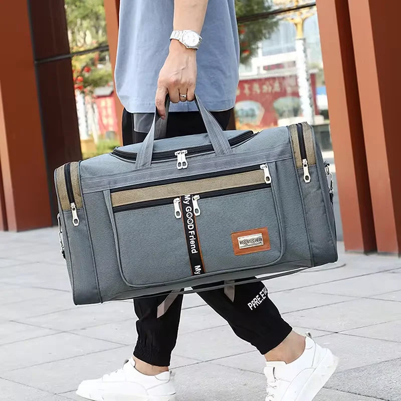 Nylon Travel Duffel Bag Large Capacity Handbag Portable Outdoor Gym Luggage Bag