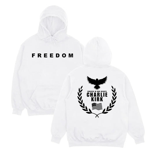 Tribute Charlie Kirk Freedom Hoodie Oversized Pullover