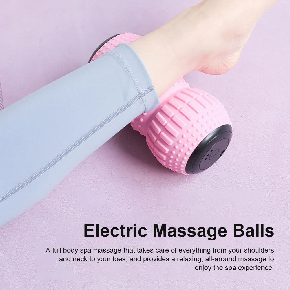MoJoyce Massage Ball Ergonomic Vibrating Roller Rechargeable 3 Speed