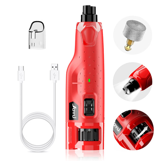 Dog Nail Grinder Dustproof with 2 LED Light Super Quiet 6-Speed Trimmer for Small Medium Large Dogs
