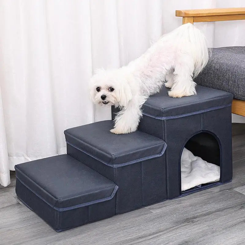 Foldable Dog Steps Dog Stair Portable Dog Steps With Storage Box