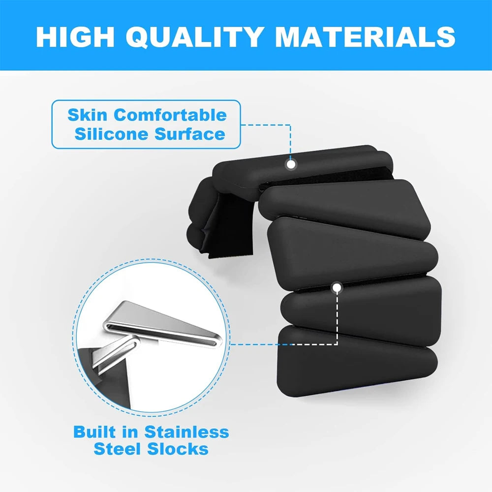 WEFITON Silicone Adjustable Wrist And Ankle Weights For Training
