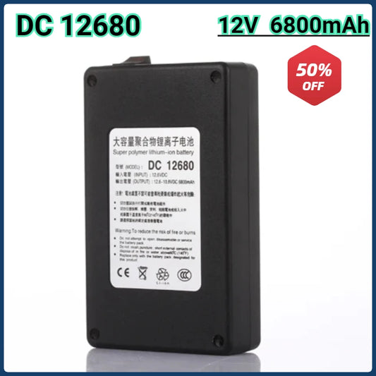 QINGFEI 12V 6800mAh Li-Polymer Battery Pack for Cameras Camcorders