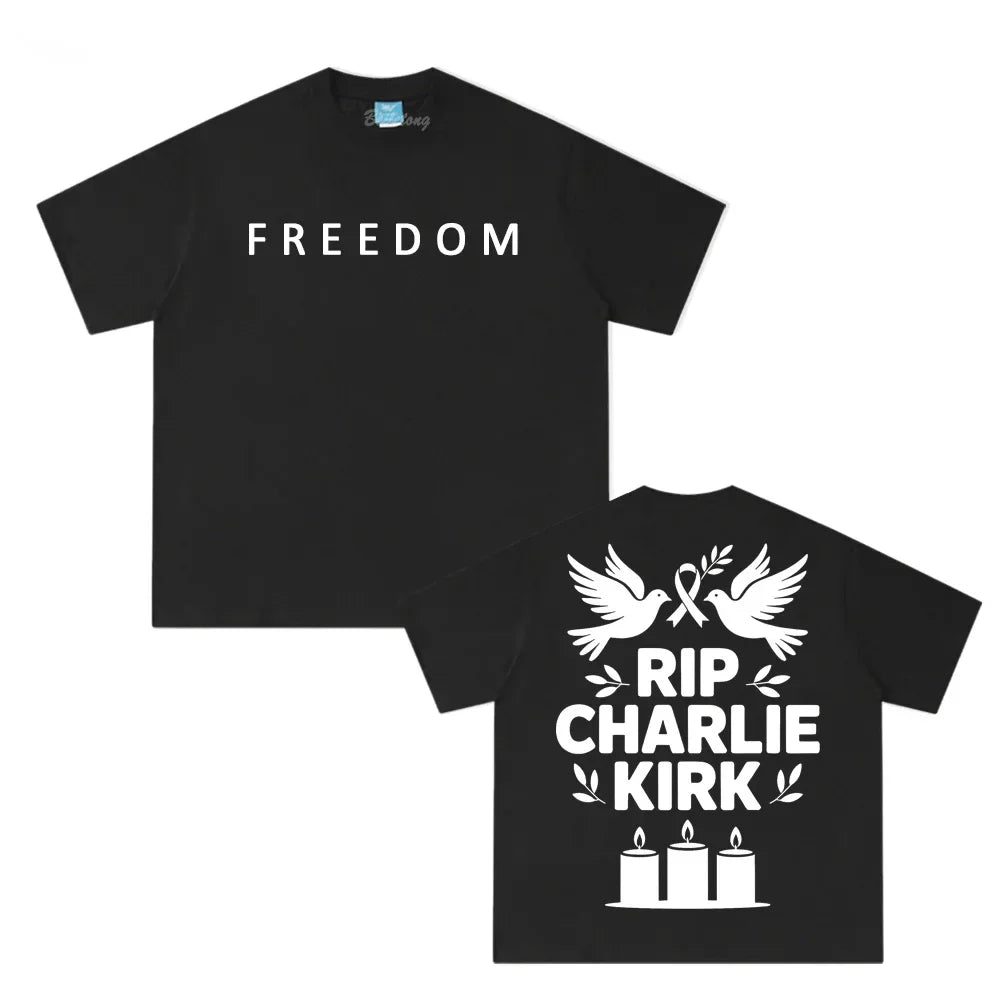 Freedom Homing Pigeon Tee RIP Charlie Kirk Unisex 100 Cotton