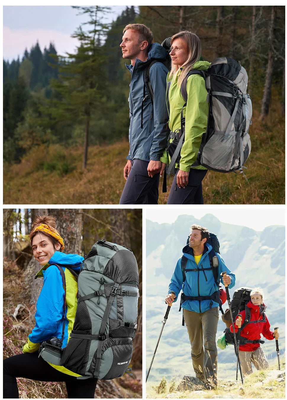 WESTTUNE 60L Explorer Internal Frame Backpack for Travel
