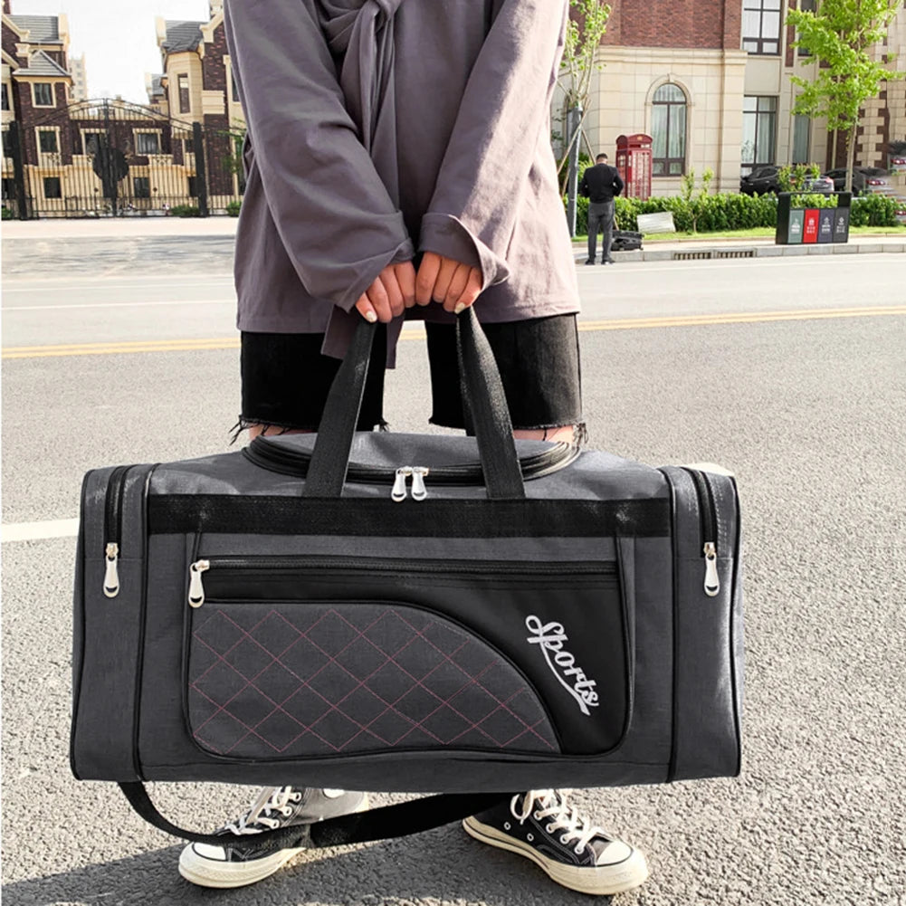 Nylon Travel Duffel Bag Large Capacity Handbag Portable Outdoor Gym Luggage Bag