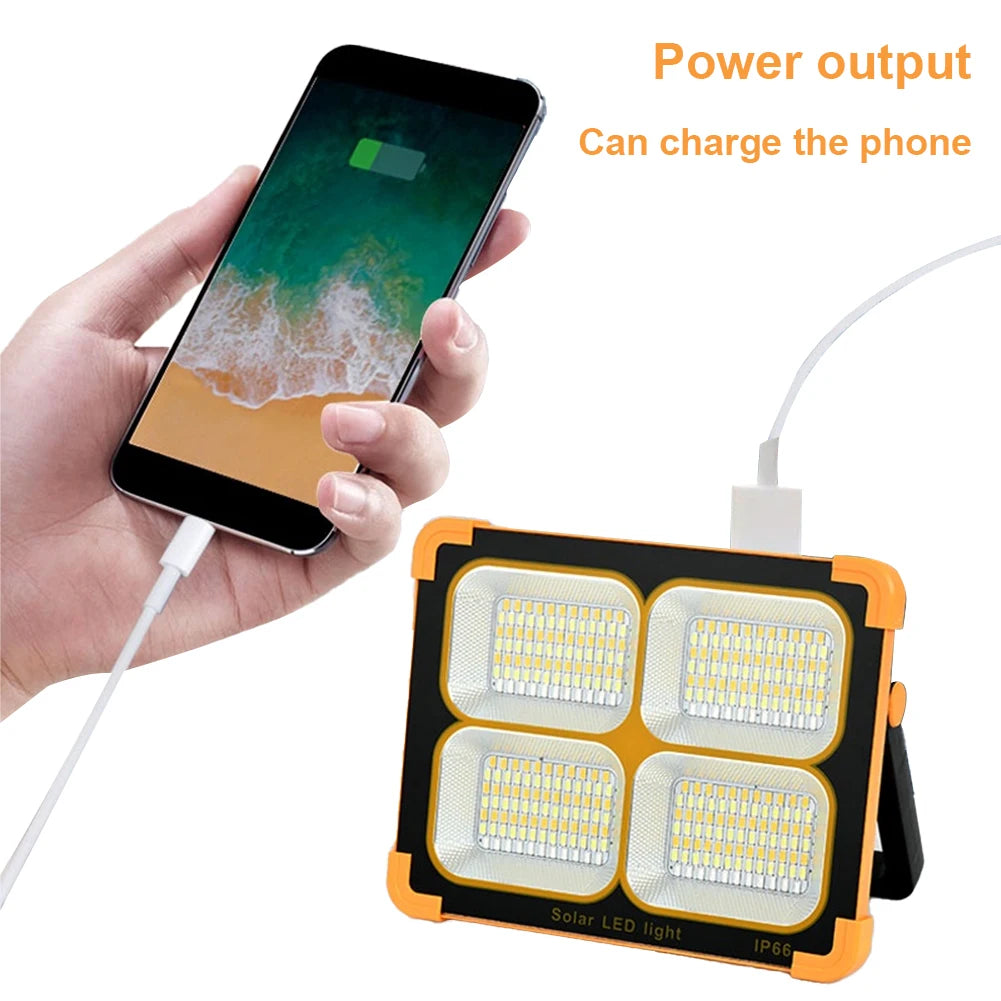 400W LED Solar Floodlight Waterproof Solar Light USB Rechargeable