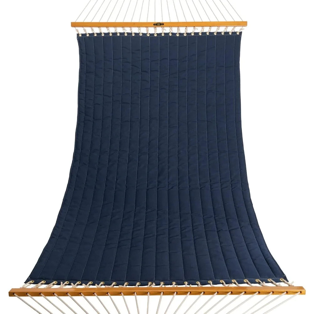 Spectrum Indigo Sunbrella Quilted Hammock with Extension Chains