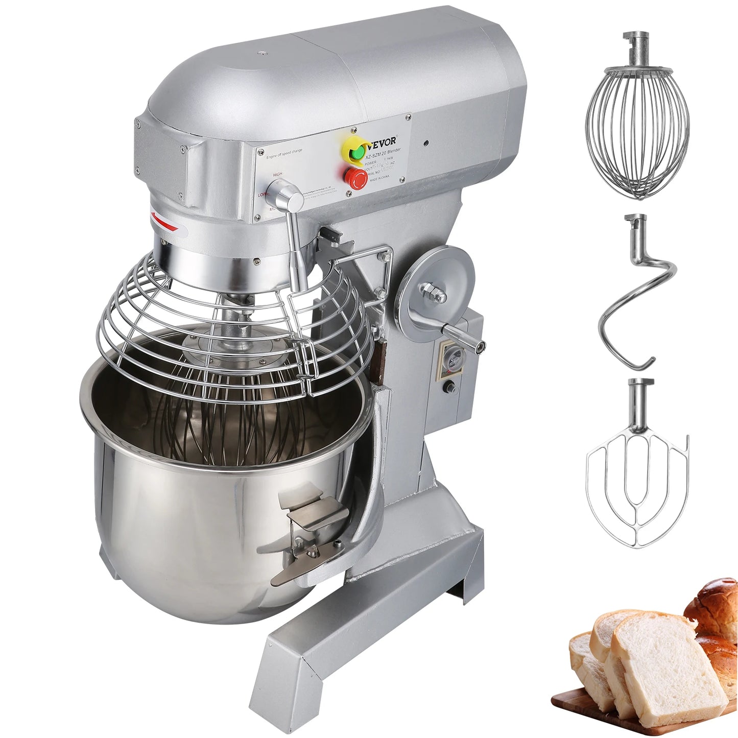 SucceBuy Electric Dough Machine Stainless Steel Stand Mixer Processor