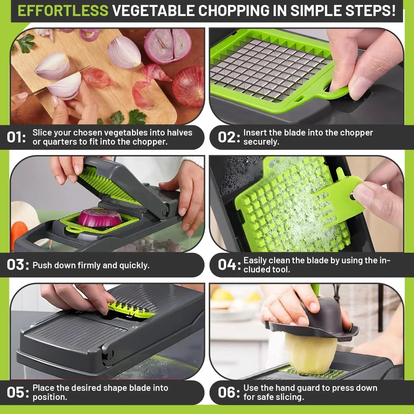 12 In 1 Multifunctional Vegetable Cutter Food Chopper Slicer