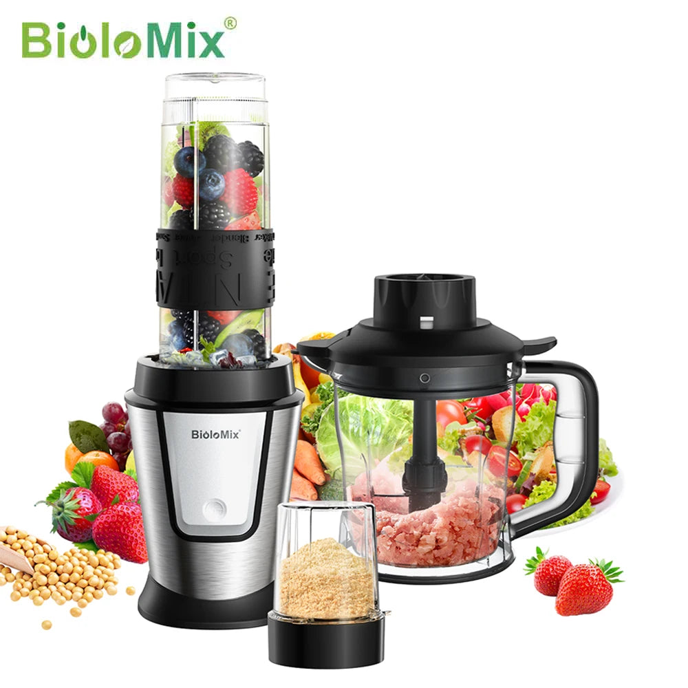 BioloMix 3-in-1 Multifunctional Food Processor 700W Blender