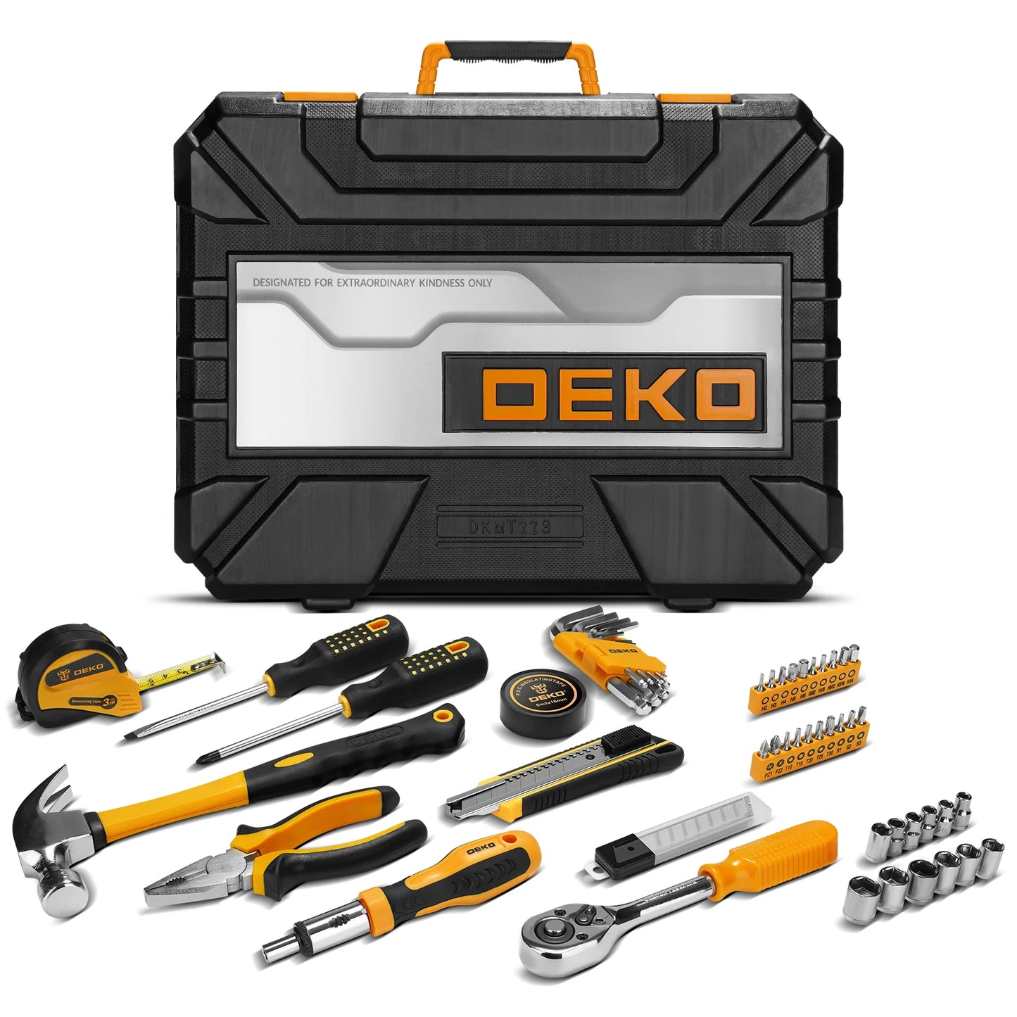 DEKO 228Pcs Socket Wrench Auto Repair Tool Combination Set