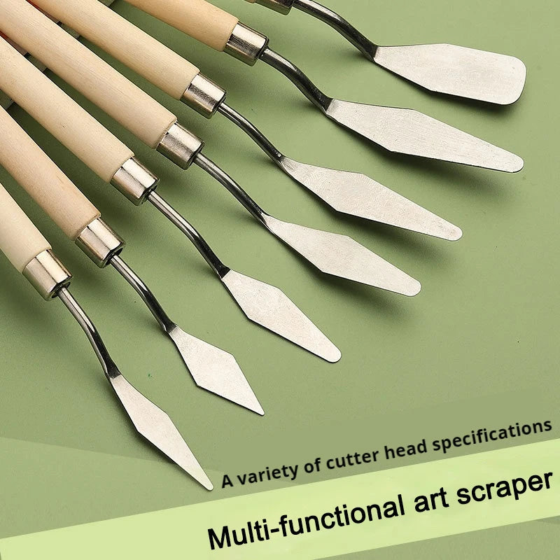 7Pcs/Set Stainless Steel Oil Painting Knives Art Tools