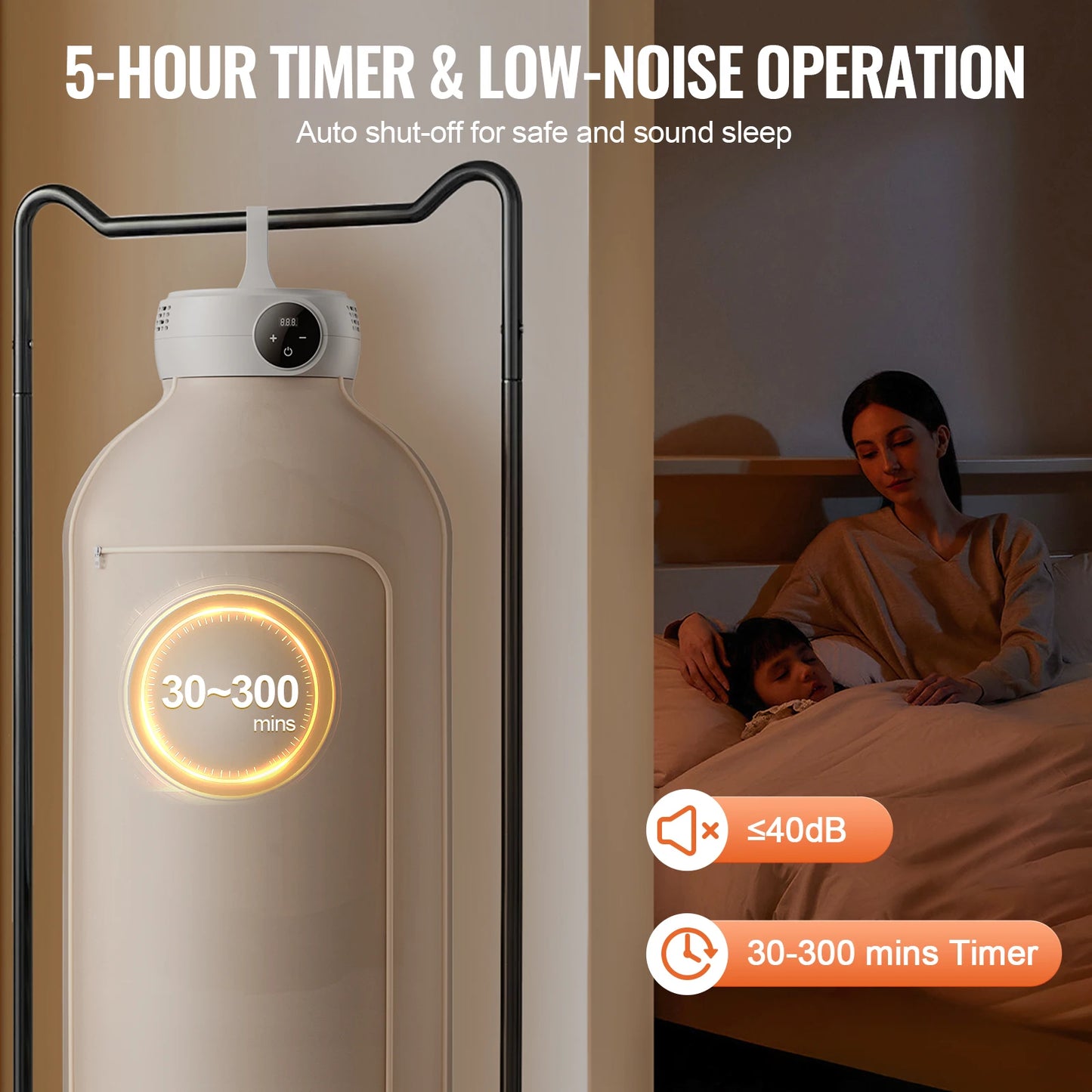 VEVOR Portable Clothes Dryer 600W Mini Dryer for RVs Hotels