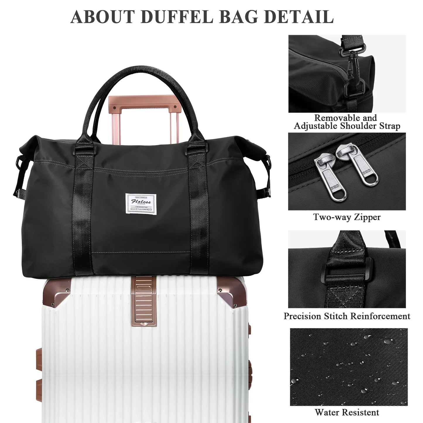 Travel Duffel Bag Weekender Bags for Women Men Carry On