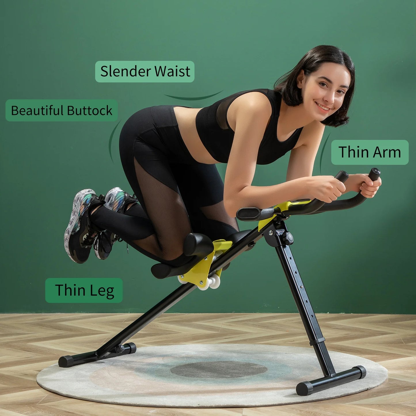 Leikefitness Height Adjustable Ab Trainer Core Workout Machine