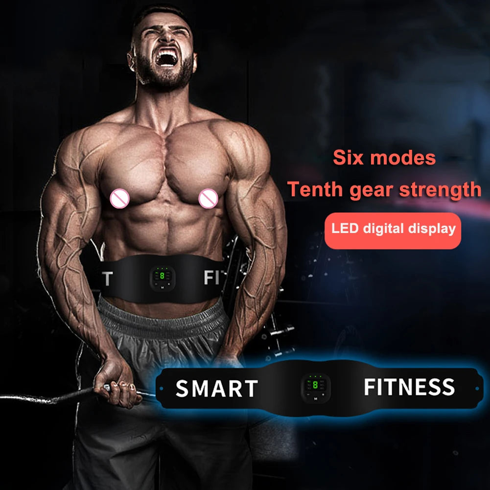 Abs Trainer EMS Abdominal Muscle Stimulator Electric Toning Belt Massager for Waist Belly Weight Loss Fitness Equipment