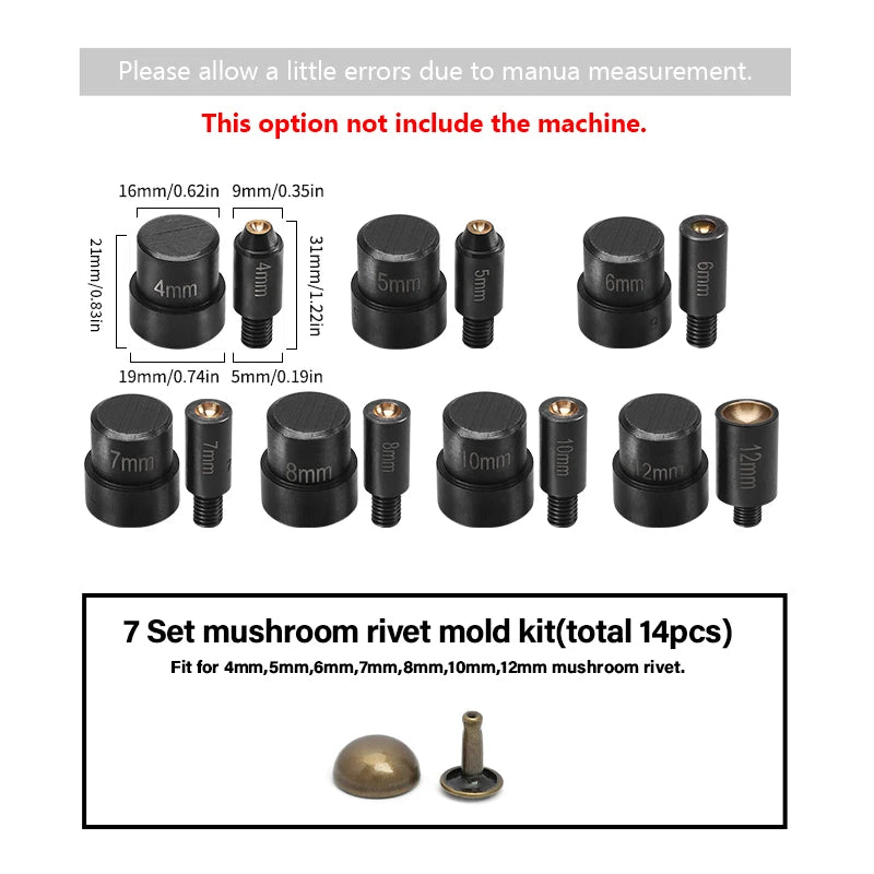 WUTA Manual Button Installation Tool Mute Punching Rivets