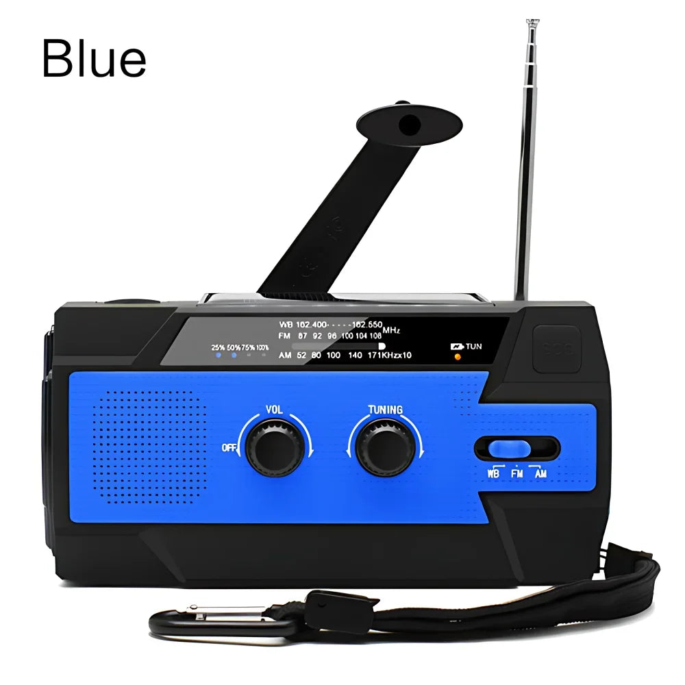 STONEGO FM AM WB Emergency Weather Radio 5000mAh Solar Power Radio
