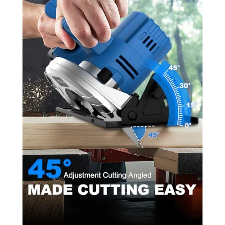 SHXI Cordless Brushless Circular Saw With 4.0Ah Battery And Charger