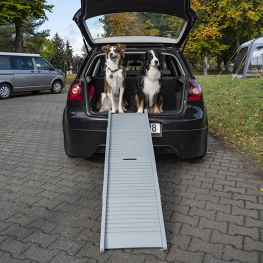 Car Dog Ladder Folding Pet Ramp Non-Slip Rug Surface