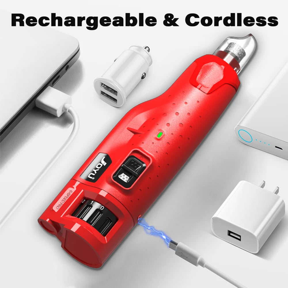 Dog Nail Grinder Dustproof with 2 LED Light Super Quiet 6-Speed Trimmer for Small Medium Large Dogs