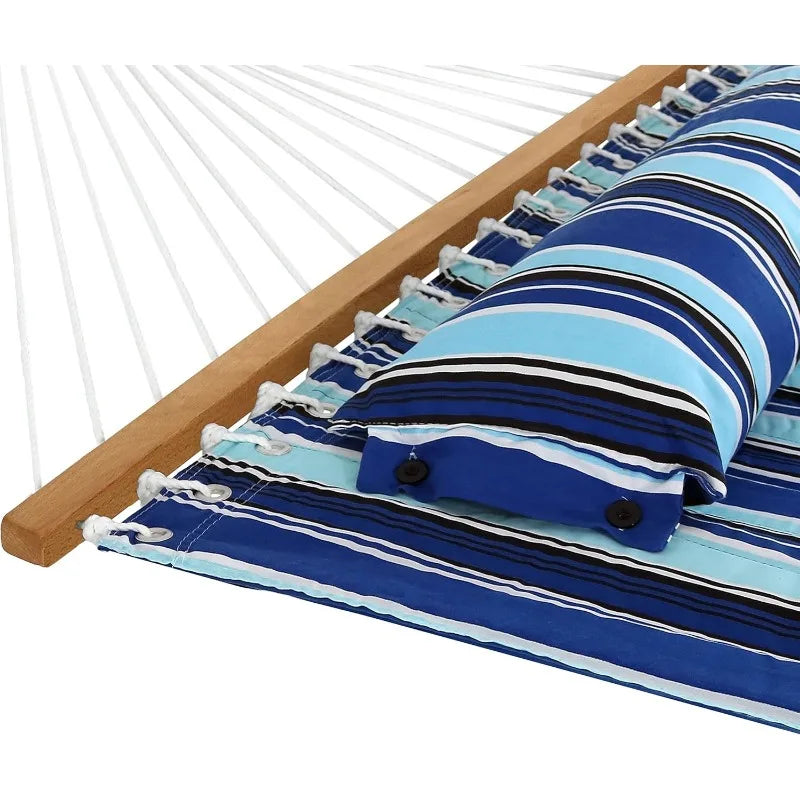 Quilted Outdoor Hammock with Spreader Bars 450-Pound Capacity