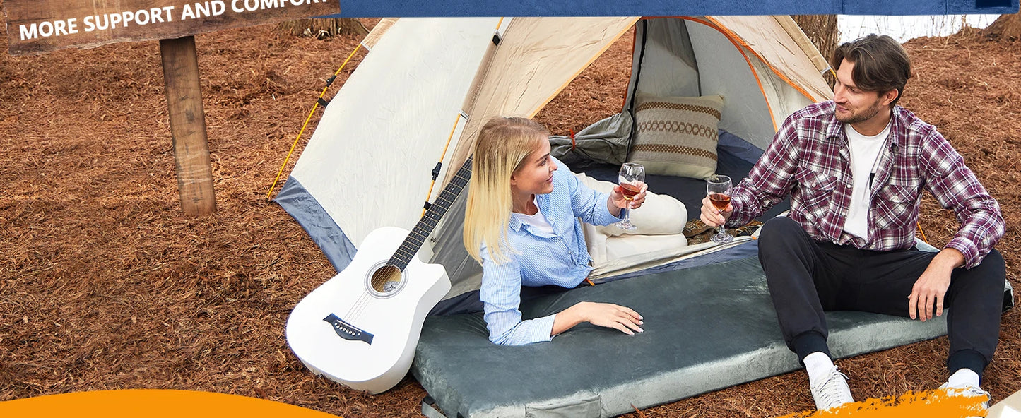 WESTTUNE Memory Foam Camping Sleeping Pad Portable Roll Up Bed