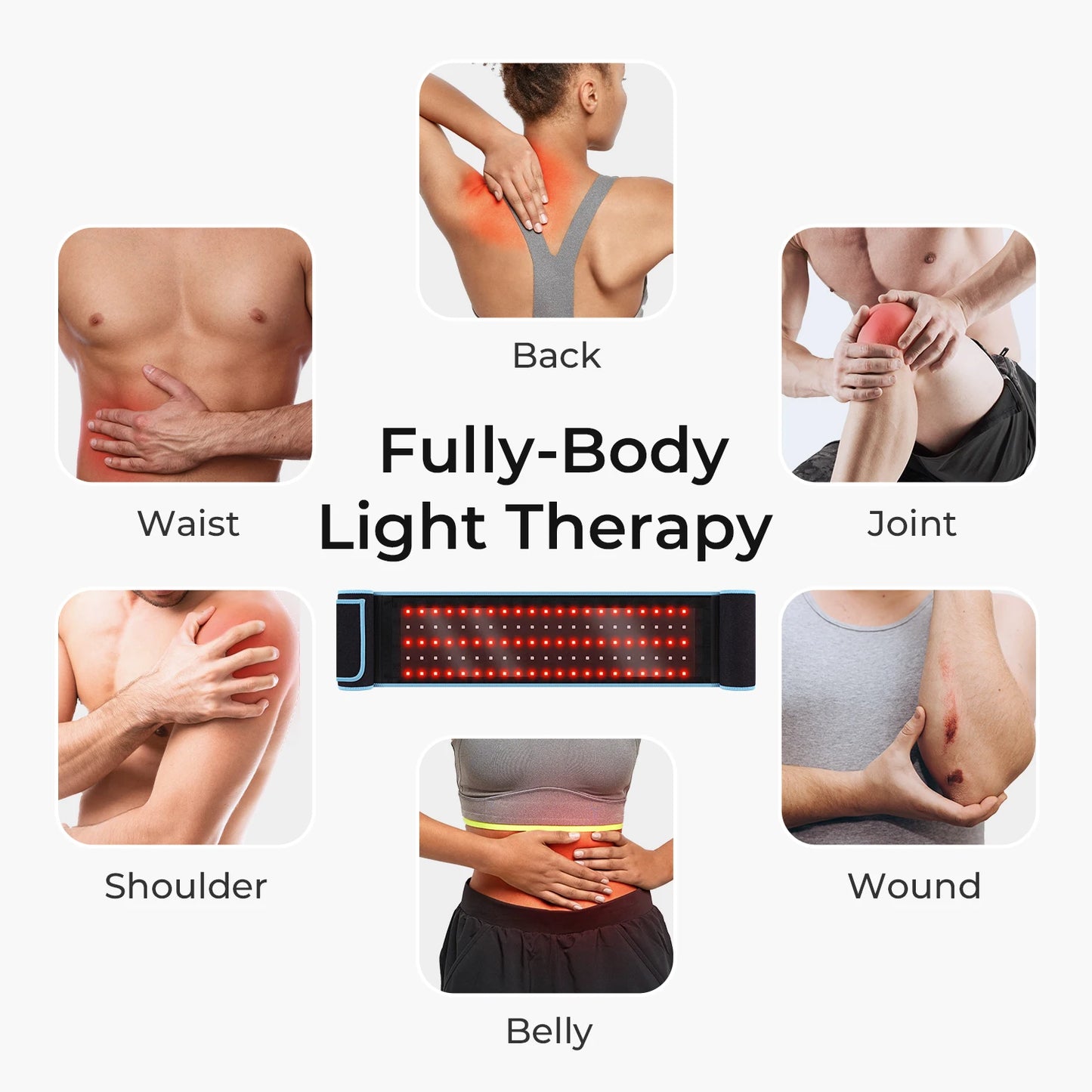 XceeFit Red Light Therapy Belt Near Infrared Pain Relief