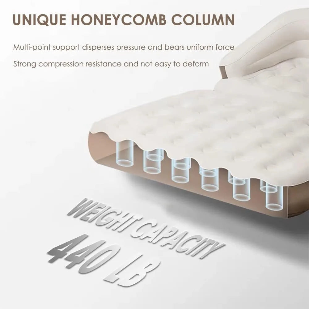 Full Sized Inflatable Mattress Portable Sofa Bed with Plush Top
