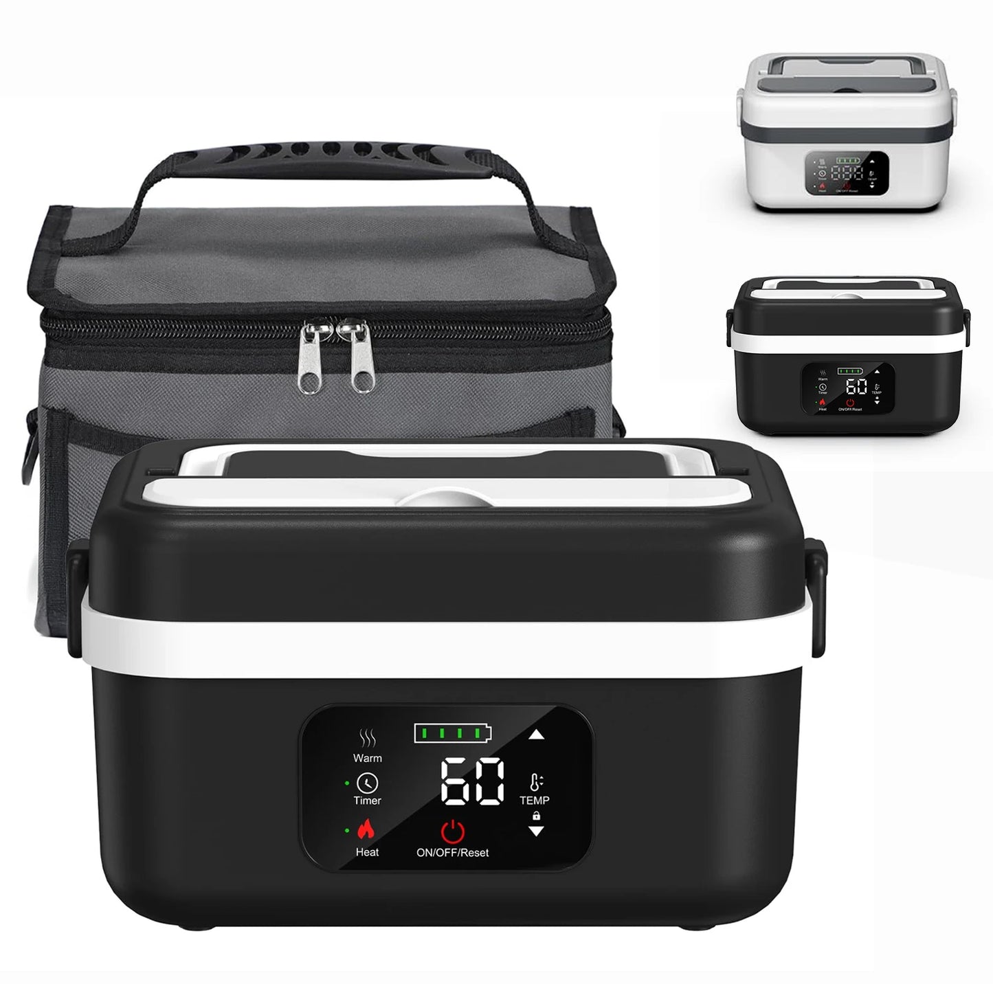 Wireless Electric Insulated Lunch Box With 8000mAh Battery 60 Watt