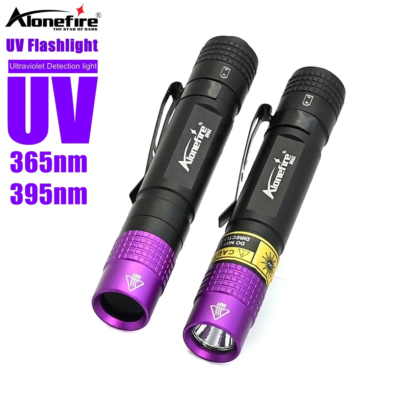 365/395nm UV Flashlight Blacklight Mini Ultraviolet Pet Urine Stain