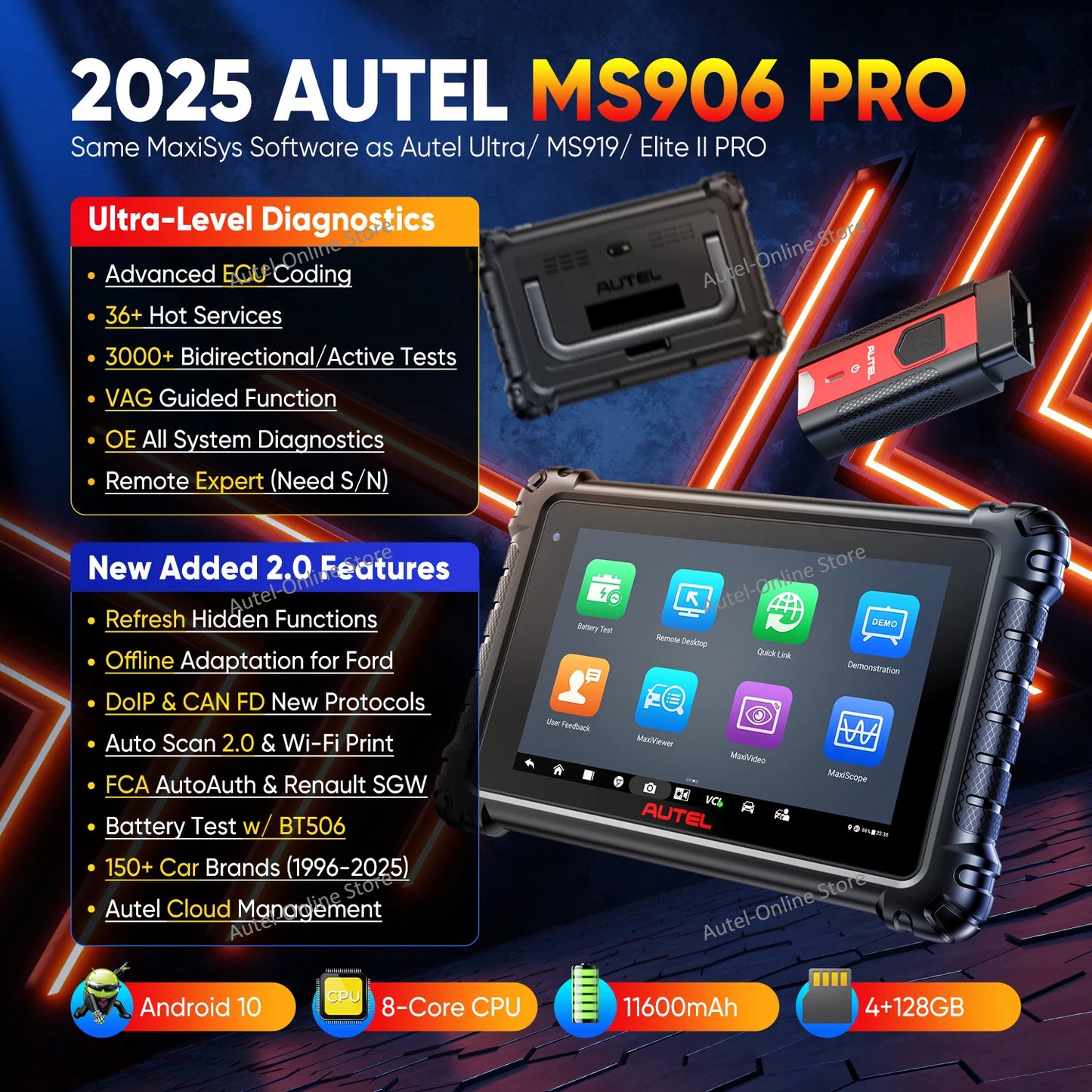 Autel MaxiSys MS906PRO Diagnostic Scanner With ECU Coding DoIP
