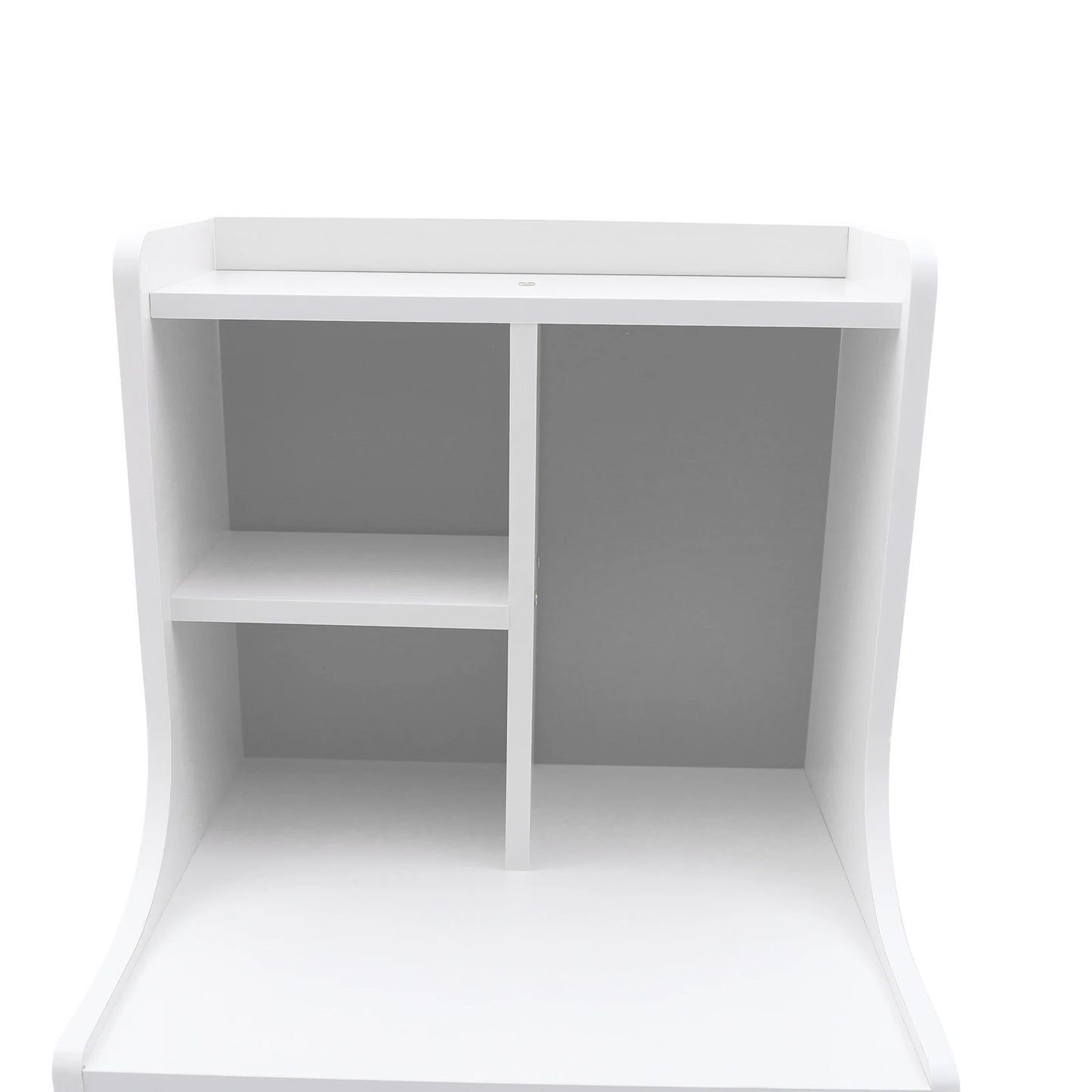Tall White Nightstand & 3 Drawers Side Stand Cabinet
