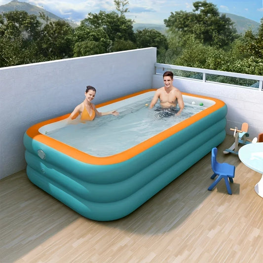 Easy-Setup Inflatable Swimming Pool for Family Fun