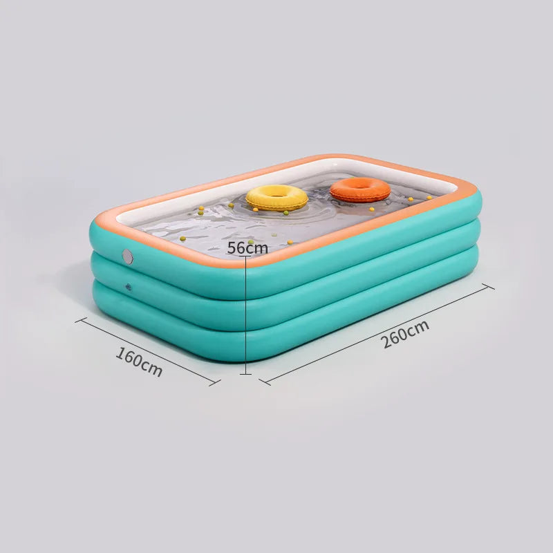 Easy-Setup Inflatable Swimming Pool for Family Fun