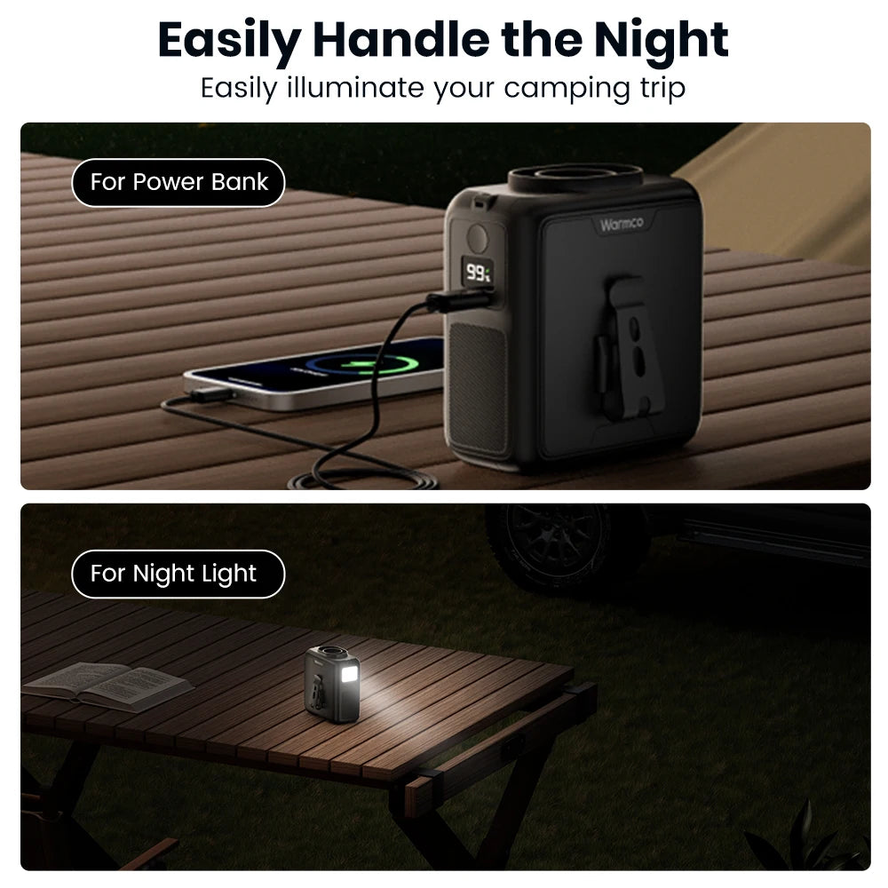 Warmco Portable Waist Fan 10000mAh Four Speed Belt Clip