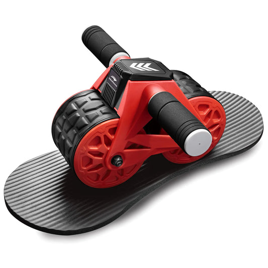 Leikefitness Ab Wheel Roller Automatic Rebound With Knee Pad Mat